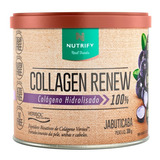 Suplemento Em Pó Nutrify Collagen Renew Colágeno Collagen Renew Sabor Neutro Em Pote De 300g