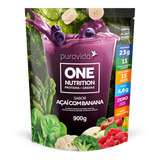 Suplemento Em Pó Pura Vida Vegana One Nutrition Proteínas Sabor Açaí Com Banana Em Zipe Look De 900g