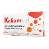 Suplemento Mineral Kalium Vet P cães E Gatos 30 Comp Avert
