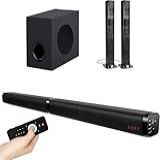 Suporta Bluetooth Soundbar 2 1 Canais Home Theater Versão HDMI Com Subwoofer 160×230×340 Mm 