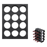 Suporte 12 Garrafas Vinho Rack Pequeno Porta Adega Balcão Cor Preto