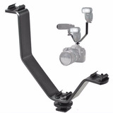 Suporte 3 Sapatas Em V Universal Flash Microfone Iluminador
