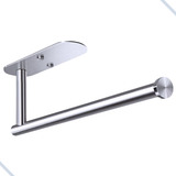 Suporte Aço Inox Papel Toalha Pano De Prato Multiuso Cozinha