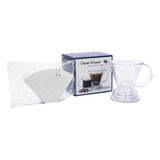 Suporte Acrilico Clever Dripper 500ml Com 100 Filtros Branco