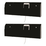 Suporte Acrílico Preto Quadruplo P/ Celular - Kit C/ 2pçs