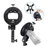 Suporte Adaptador Bowens Para Speedlight Cabeça Redonda Leve