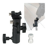 Suporte Adaptador Sombrinha Flash Sapata Hot Shoe Tipo E 3