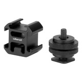 Suporte Adaptador Triplo Para Sapata Dslr Mic Led E039