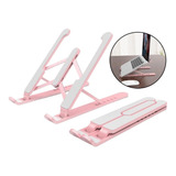 Suporte Ajustável Para Notebooks E Netbooks Com 4 Posições Suporte De Notebook Rosa P1