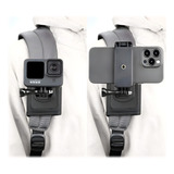 Suporte Alça Mochila Ombro Compátivel Gopro E Celulares Kit