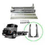 Suporte Apara Barro Dianteiro Mb 1113 1114 Cromado Par 