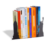 Suporte Aparador Porta Livros Nova York Imperdível Cor Preto E Cinza
