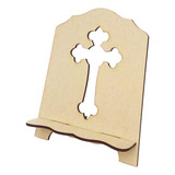 Suporte Apoio Porta Livro Biblia P 18x22cm Mdf Cru 6mm Cruz