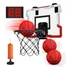 Suporte Aro Basquete Basquetebol Contador 3 Bolas Inflador