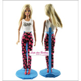 Suporte Azul Para Boneca Barbie Susi Monster High Blythe Ken