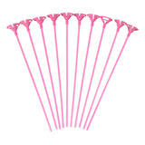 Suporte Balão Bexiga Vareta Pega Balão 30 Cm 10 Und Cor Pink