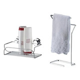 Suporte Banheiro Shampoo Ventosa Porta Toalha