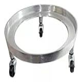Suporte Base Circular Para Botijão De Gás E Vasos De Plantas Em Alumínio Fundido Rústico Resistente 3 Rodas Unidade 5 PONTOS