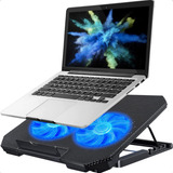 Suporte Base Cooler Potente Led 2 Ventoinhas Para Notebook