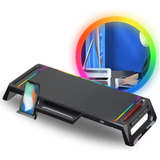 Suporte Base Monitor Gamer Led Rgb Mesa Setup Home Office