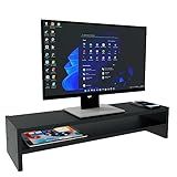 Suporte Base Monitor Setup Gamer Base Elevada Ergonomia -Preto-
