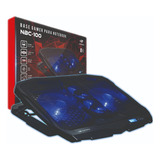 Suporte Base Notebook Nbc 100bk C3tech Gamer 4 Coolers Led Cor Preto