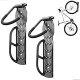 Suporte Bicicleta Parede Com Apoio De Pendurar Bike Na Vertical Resistente Com Gancho Emborrachado Preto -1-
