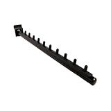 Suporte Cabideiro Preto Rt Reto Painel Canaletado 40cm 05 Unid 