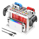 Suporte Carregador Estação Organizador Jogos Nintendo Switch