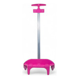 Suporte Carrinho Avulso Mochila Mala 1t Haste Aluminio 45 Cm Cor Rosa chiclete Desenho Do Tecido Lisa