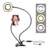 Suporte Celular De Mesa Luminária Ring Light Led Selfie Cor Preto