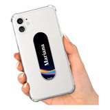 Suporte Celular Dedo Personalizado Com Nome Arco íris 8