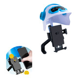 Suporte Celular Estilo Capacete Moto Proteção Solar E Chuva Cor Modelo De Espelho Guidão Do Capacete Branco