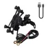 Suporte Celular Moto Alumínio Carregador E Cabo 25cm