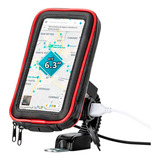 Suporte Celular Moto Carregador Usb Case A Prova D agua 360 