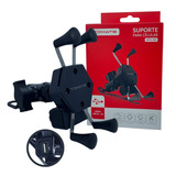Suporte Celular Moto Carregador Usb Garra Retrovisor
