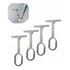 Suporte Central P/ Tubo Cabideiro Oval Oblongo C/4 Unidades
