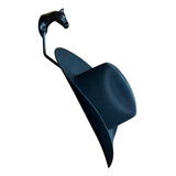 Suporte Chapéu Toalha Organizador Cavalo Parede Arco Preto