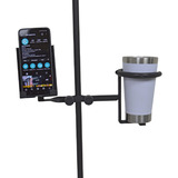 Suporte Clamp Celular Copo Térmico Bebida Pedestal Microfone
