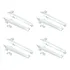 Suporte Com Aba 30 Cm Para Trilho Cremalheira 4 Pares Cor Branco