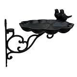 Suporte Comedouro Tratador P Passarinhos Aves Livres Em Metal Passáro Duplo Decora Jardim Personalização Preto