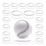 Suporte De Anel De Exibição Redondo De Beisebol De Acrílico Transparente Com Pedestal Chanfrado Para Bola De Tênis Bola De Golfe Softball Esferas Mármores Pedra Ovo Suporte 20 Peças Decoração W4396