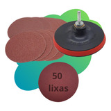Suporte De Boina Lixadeira Furadeira 50 Lixa Discos 125mm