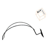 Suporte De Boné Para Parede 10 Unidades Cor Preto