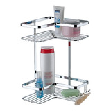 Suporte De Canto Sabonete Shampoo Duplo Cromado 1103 Future