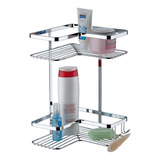 Suporte De Canto Sabonete Shampoo Duplo Cromado 1103 Future