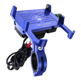 Suporte De Celular Em Alumínio P Moto Com Usb Quick Charge