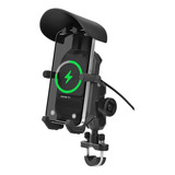 Suporte De Celular P Moto Carregador Por Indução Anti roubo