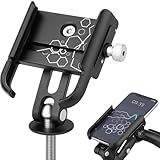 Suporte De Celular Universal Alumínio 360- Para Moto E Bike- Ajustável- Antivibração E Super Seguro