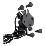 Suporte De Celular Universal Garra Com Carregador Para Moto